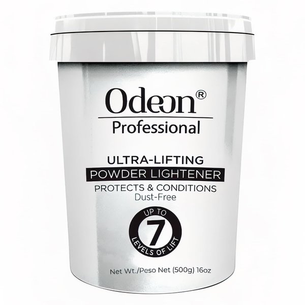 Odeon Professional Ultra-Lifting Hair Bleach Powder, 16oz - Lightens Up to 7 Levels, Ideal for Balayage, Highlights & Full Bleaching