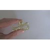 Generic Small/medium gold metal pearl and crystal bow shaped hair claw clip