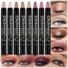 evpct 8Pcs Cream Eye Shadow Brightener Sticks Set for Eyes, Champagne Pearl Bronze Putty Sand Orchid Rose Gold Shimmer Matte Pencil Eye shadow Crayon Applicator Stick Palette Makeup Waterproof Set08