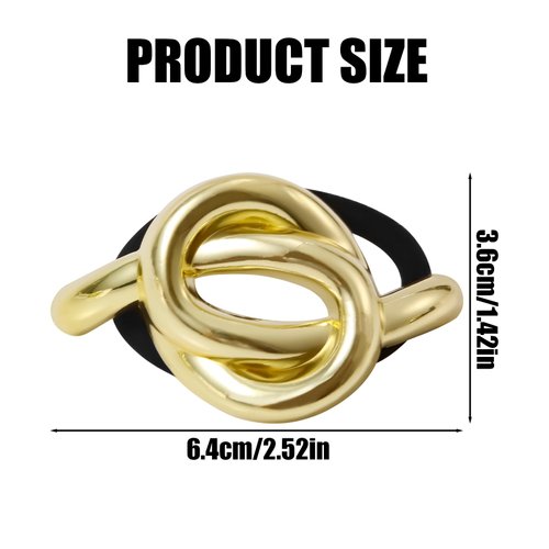 4pcs Metal Hair Ties, Gold Hair Cuffs Metal Elastic Hair Ties Ponytail Headband Metal Hair Tie Pony tail Hair Cuffs Fashionable Women Hair Accessories
