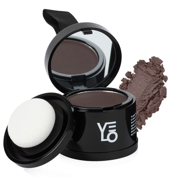 VELO Hairline Powder: Instantly Conceals Thinning Hair, Root Touch-Up for Gray Coverage, Stain-Proof Hair Fibers for Women & Men (DARK BROWN)