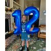 Navy Blue Number 12 Balloon 40 inch, 12 Number Balloon, 12th Navy Blue Birthday Decorations, 12 Year Old Girls Boys Blue Party Supplies