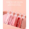 Liquid Hydrating Lip Oil Set-3PcsHigh Pigment Tinted Lip Gloss, Long Lasting & Non Sticky Lip Balm Lip Care, Moisturizing Plumping Dry Lips, Transparent Toot Lip Oil, Makeup Gift for Women (04+05+06#)