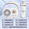 Mini Karaoke Machine for Kids with 2 Wireless Microphones Portable Kids Microphone, Karaoke Microphone for Kids Age 5, 6, 7, 8, 9, 10,11+Years(White)
