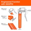 ValueMax Mini Grease Gun Kit (3500 PSI) with 3 OZ Grease, 12'' Flexible Hose, 5'' & 3” Extension Tubes, Pistol Grip, Reinforced Construction, Fit for Automotive, Marine, Industrial