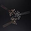 Jumwrit Pearl Wedding Hair Pins Bridal Hair Pins Set 3pcs Women Wedding Hair Pins Handmade Bridal Headpieces Hair Accessories（Silver）