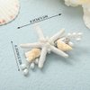 Yean Starfish Wedding Hair Clip Silver Beach Bridal Hair Accessories Pearl SeaShell Hair Piece for Women and Girls