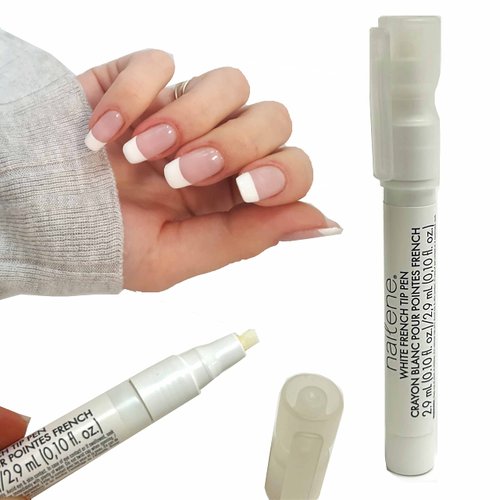 2 Pc Nail Art Polish Pen French Manicure White Tip Pedicure Traditional Nails 2 Pc French Manicure White Tip Nail Polish Pen Pedicure Traditional Nails Art 2.9mL 0.10 Ounce Each Tube Finger Painting