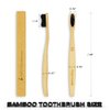 Virgin Forest Bamboo Toothbrush, Natural Eco Friendly Biodegradable Charcoal Tooth Brushes, Pack of 6