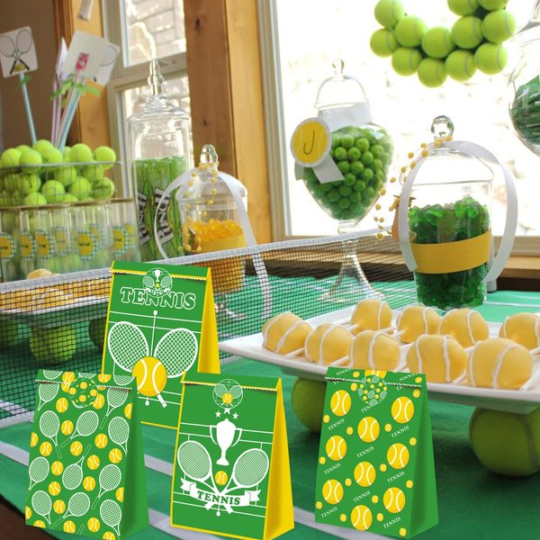 24Pcs Tennis Gift Bag Tennis Party Favors Tennis Theme Party Supplies Tennis Party Decorations Tennis Birthday Party Supplies Tennis Ball Goodie Bags