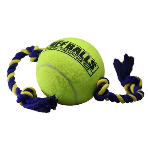 Petsport 70156 Mega Tuff Ball Tug Dog Toy, 6", Yellow