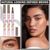 QIUFSSE 3PCS Microblading Eyebrow Pen Waterproof Black Eyebrow Pencil for Women,Easy to Shape,Long-lasting Brow Pen,Easily Create Natural Eyebrow Makeup-Black