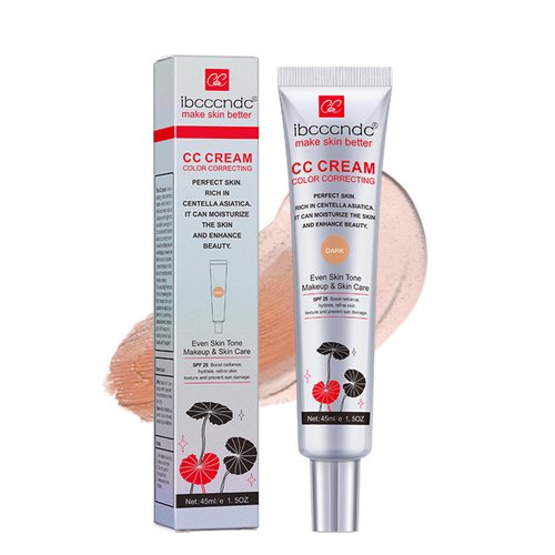 Color Correcting CC Cream, Hydrating CC Cream Foundation with Centella Asiatica Multi-Purpose Pre (01 DARK, 1.5 OZ)
