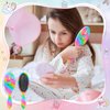 Girls Detangling Brush for Curly, Wet/Dry, Thick Hair - Pain-Free Brushing for Women (Rainbow Unicorn)