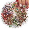 30 Sheets Christmas Nail Art Stickers Nail Decals 3D Self Adhesive Santa Claus Elk Snowman Christmas Tree Nail Art Supplies Winter Nail Stickers for Women DIY Acrylic Nail Decorations