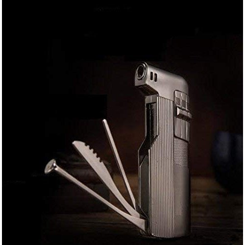 Katzs Tobacco Pipe Lighter & Czech Pipe Tools - All in One - Soft Flame (Gun Metal)