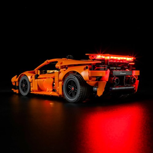 LIGHTAILING Light for Lego- 42196 Lamborghini Huracán Tecnica Orange - Led Lighting Kit Compatible with Lego Building Blocks Model - NOT Included The Model Set