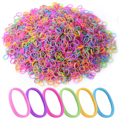 Mr. Pen- Assorted Colorful Hair Rubber Bands, 2400 Pack, Elastic Mini Ties for Hair and Baby Girls