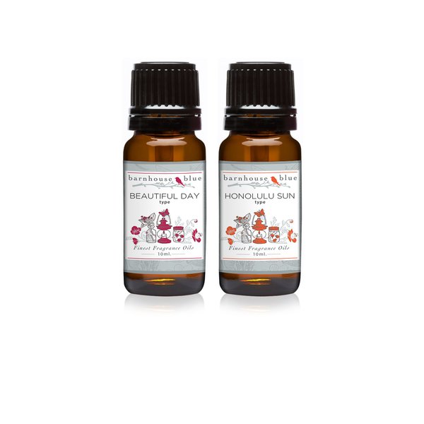 Pair (2) - Barnhouse Blue - Beautiful Day Type & Honolulu Sun Type - Premium Fragrance Oil Pair - 10ml