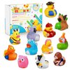SCIONE 12Pack Rubber Ducks Bath Toy in Bulk, Baby Bath Toy Assortment Rubber Ducks for Floater Duck for Kids,Bathtub Toys Party Favors Birthday Gifts