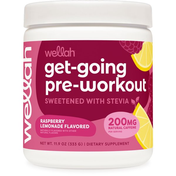 Wellah Get-Going Pre-Workout Drink Mix (Raspberry Lemonade Flavored, 30 Servings)