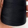 Atimiaza Thick Thread for Sewing Hair, Black Weaving Thread Polyester Thread for Making Wig, Hair Extension Sewing Thread with 3 Pcs Curved Needles (Black)