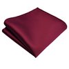 Branduce Mens Burgundy Bow Tie and Pocket Square Set for Wedding Silk Wine Red Pre-tied Bow tie Handkerchief (BB01-01)