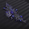 Aimimier Bridal Royal Blue Crystal Hair Comb Rhinestone Silver Hair Vine Side Comb Prom Party Festival Wedding Hair Accessories for Women (Blue)