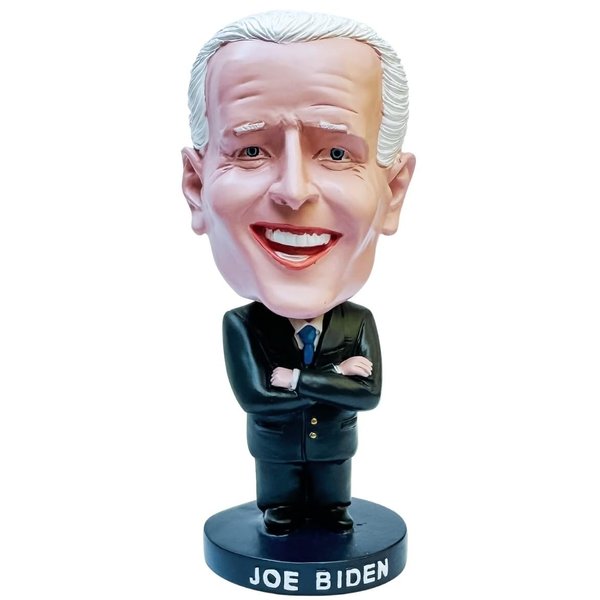 SUNSPARK BobbleToons 5-Inch Joe Biden Bobblehead – Political Satire Cartoon Collectible Figure, Fun Desk Decor, Realistic Miniature, Ideal Gift for Political Enthusiasts, Durable Resin Build