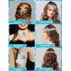 Dingion Halloween Costume Accessories - Mermaid Hair Accessories Set With Starfish Shell Headband, Necklace, Arm Bracelet and Hair Clip