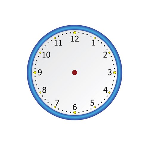 Geyer Instructional Products - 24" x 24" Blank Clock Face, Dry Erase, Easy Cling, Demonstration Clock for Kids