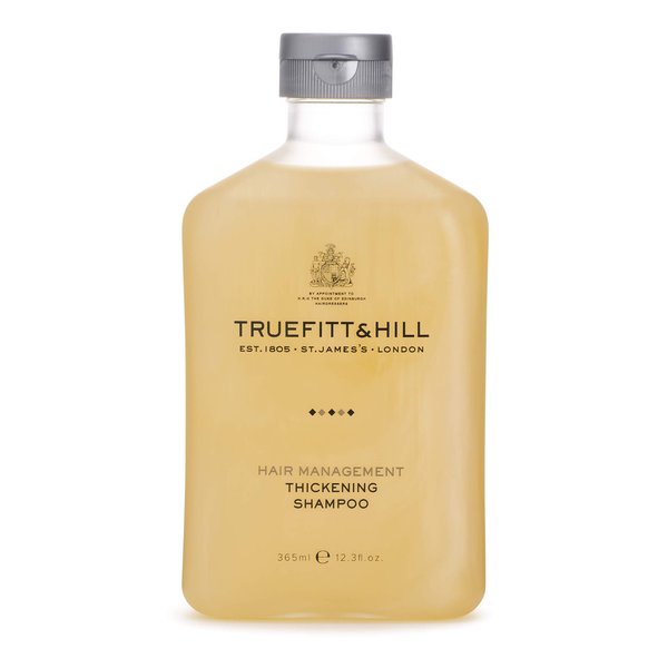 Truefitt & Hill Hair Management - Thickening Shampoo - Natural Milk and Wheat Protein to Strengthen and Volumize Hair Follicles, Ideal for Fine and Thinning Hair - 12.3 oz.