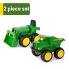 John Deere Sandbox Toys - Includes Dump Truck Toy and Tractor Toy with Loader, Kids Outdoor Toys - Easter Gifts for Kids, Frustration Free Packaging ,Green, Ages 18 Months and Up, 2 Count ( Pack of 1)