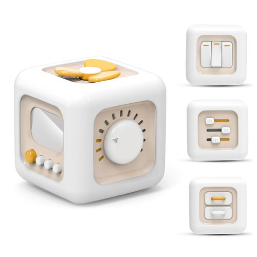 UMEILE Montessori Busy Cube for Toddlers 1-3,Car Travel Toys Busy Board Activity Cube,Learning Stocking Stuffers Educational Birthday Gifts Sensory Baby Toys 12-18 Months