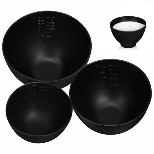 3pcs Mask Mixing Bowl Beauty Accessories Facial Mask Bowl Spa Diy Mixing Mask Bowl Diy Mask Holder Silicone Mixing Bowl Salon Mask Bowl Mask Mixing Container Mask Making Bowl