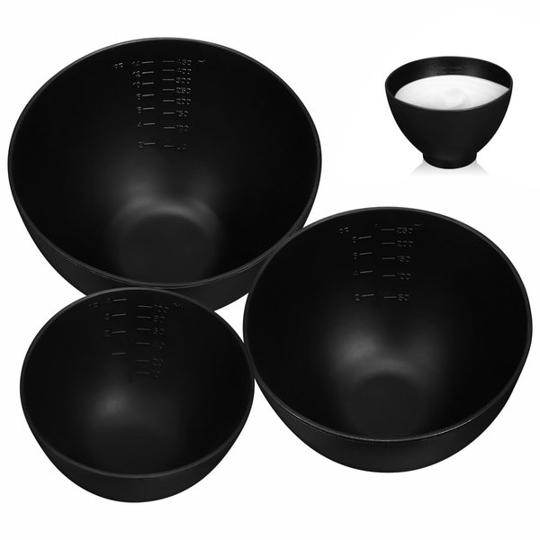 3pcs Mask Mixing Bowl Beauty Accessories Facial Mask Bowl Spa Diy Mixing Mask Bowl Diy Mask Holder Silicone Mixing Bowl Salon Mask Bowl Mask Mixing Container Mask Making Bowl