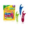 GUM Crayola Kids Flossers with Fluoride - Designed for Little Hands - Fun Grape Flavor - Easy to Use Kids Floss Picks for Children Ages 3+, 75 ct