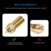 Official Creality Ender 3 V3 SE Nozzles 0.4mm 5PCS High-Speed Brass Nozzles 3D Printer Accessories M6 Hotend Extruder Nozzle for Ender 5 S1/Ender 7 3D Printer