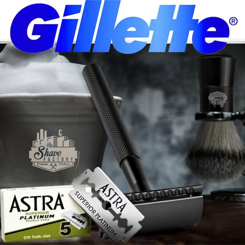 Astra Platinum Double Edge Safety Razor Blades, 50 Blades (10 x 5)