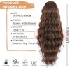 NOSTALGIA Brown Ponytail Extension 26 Inch Long Curly Wavy Drawstring Ponytail Extension Synthetic Hair Extensions Ponytail for Women Daily Use Brown with Blonde Highlights