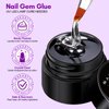 Makartt Rhinestone Glue for Nails, 15ml Clear Nail Gem Glue with Nail Brush Kit for 3D DIY Decorations, Super Strong Adhesive Nail Art Glue Bling Gel for Jewelry Diamonds
