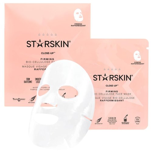 STARSKIN Instant Firming Bio-Celullose Face Mask - Award Winning Korean Sheet Mask, Lifting, Soothing, Close Up, 30ml