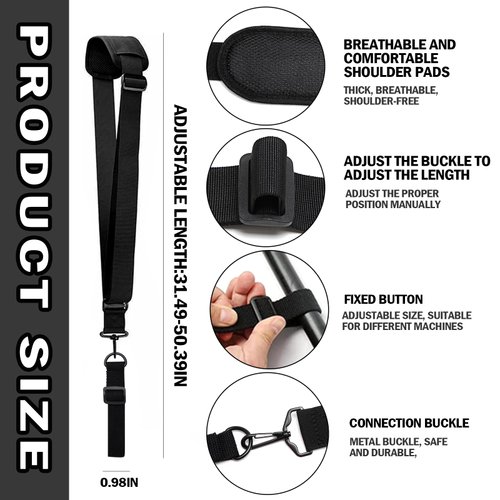 Weed Eater Strap, Trimmer Strap Shoulder Easy,Strap Weed Wacker for Weed Eaters Clearance, String Trimmer, Leaf Blower (Black)