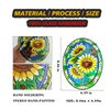 DiuDiuLYU Sunflower Stained Glass Window Hanging Home Decor Suncatchers Indoor Window Gift for Mom Women Flower Lovers