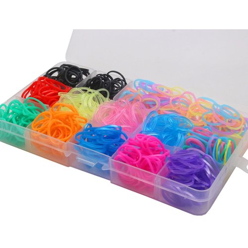 YOY 3/4" Pet Dog Stretchy Rubber Bands, 600/Box - Puppy Elastics Ties Pony Tail Holders Hair Accessories for Doggy Grooming Top Knots Ponytails Braids and Dreadlocks