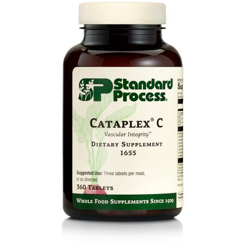 Standard Process Cataplex C - Immune Support, Adrenal Support, and Skin and Bone Health Supplement with Vitamin C, Magnesium Citrate, Calcium, Sunflower Lecithin, and More - 360 Tablets