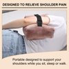 Shoulder Surgery Pillow with Pocket, Shoulder Pillow for Pain Relief, Rotator Cuff Pillow for Shoulder Support Side Sleepers, Arm Support Pillow After Shoulder Surgery