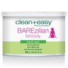 Clean + Easy BAREzilian Hard Wax, Non-Strip Hair Removal Depilatory Wax for Full Body, Bikini Brazilian Waxing, Great for Sensitive Skin - Ideal for Women and Men, 14 oz