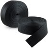 Houseables Polypropylene Webbing, 2 Inch Strapping, Polypro Strap, 2" W x 25 Yards (Two 12.5 Yard Rolls), Black, for Furniture, Upholstery, Seatbelt Material, Bags, Canoe Seat, UV Resistant Fabric