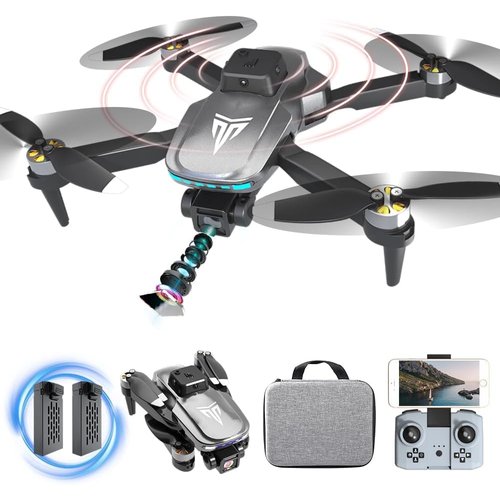 Drone, Drones with camera for adults 4k, Drones for kids 8-12, Brushless Motor, FPV Foldable Drone, Carrying Case, 40 mins Battery Life, Christmas gifts, 360° Flip, APP Control